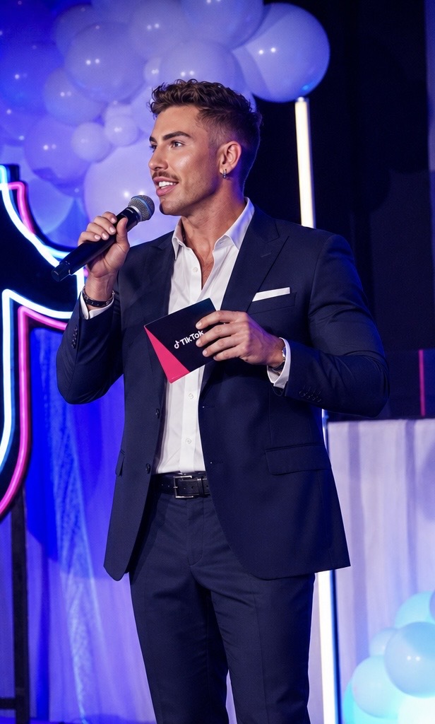 Tomi on stage delivering a keynote